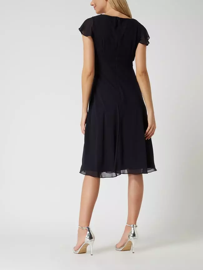 Christian Berg Cocktail Cocktailkleid Aus Chiffon Mit Zierperlen - Marineblau Meliert 6 Christian Berg Cocktail Cocktailkleid Aus Chiffon Mit Zierperlen - Marineblau Meliert – Bild 4