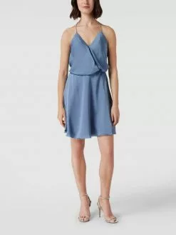 Unique Cocktailkleid In Wickel-Optik - Bleu