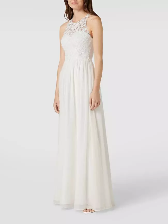 Laona Brautkleid Mit Floralen Stickereien Und Zierbesatz - Offwhite 6 Laona Brautkleid Mit Floralen Stickereien Und Zierbesatz - Offwhite – Bild 4