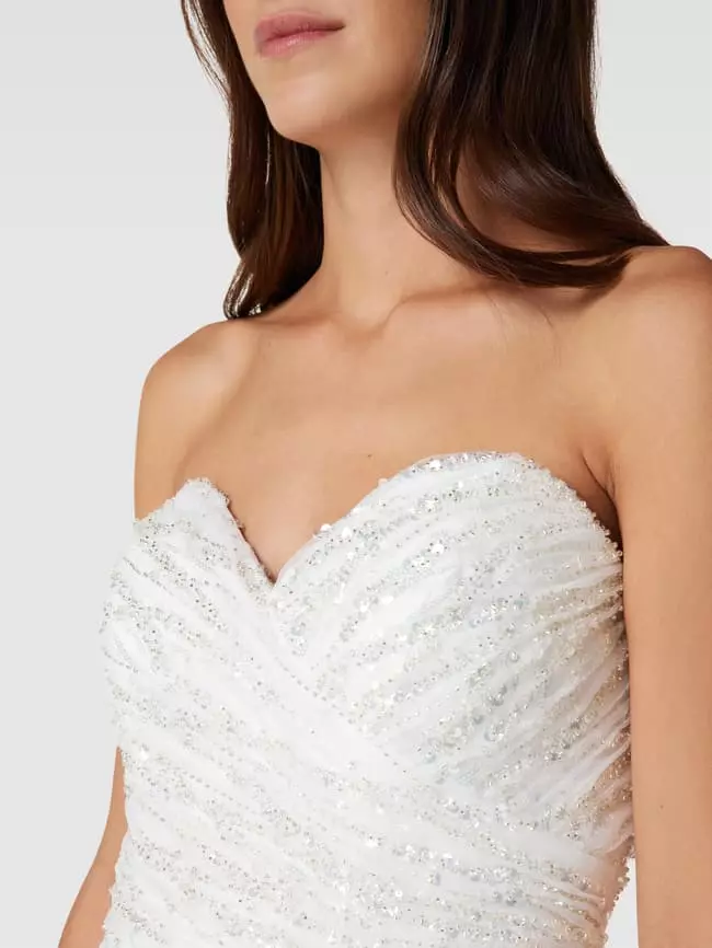 Luxuar Brautkleid Mit Pailletten- Und Ziersteinbesatz - Offwhite 5 Luxuar Brautkleid Mit Pailletten- Und Ziersteinbesatz - Offwhite – Bild 3