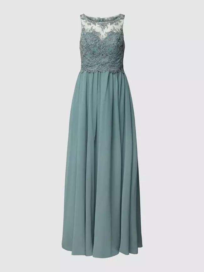 Laona Abendkleid Mit Ziersteinen Und Floralen Stickereien - Schilf 4 Laona Abendkleid Mit Ziersteinen Und Floralen Stickereien - Schilf – Bild 2