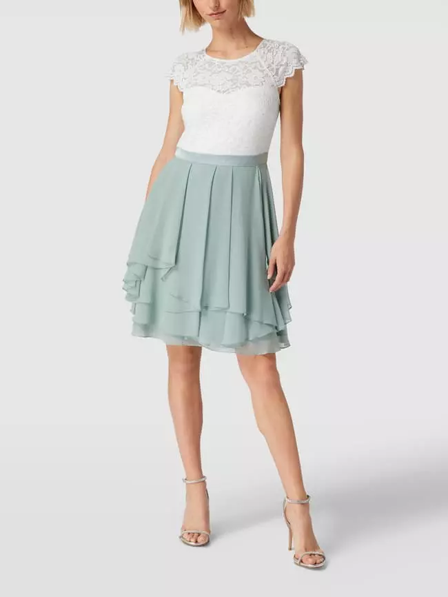 Jake*s Cocktail Cocktailkleid Mit Spitzenbesatz - Olivgrün 3 Jake*s Cocktail Cocktailkleid Mit Spitzenbesatz - Olivgrün