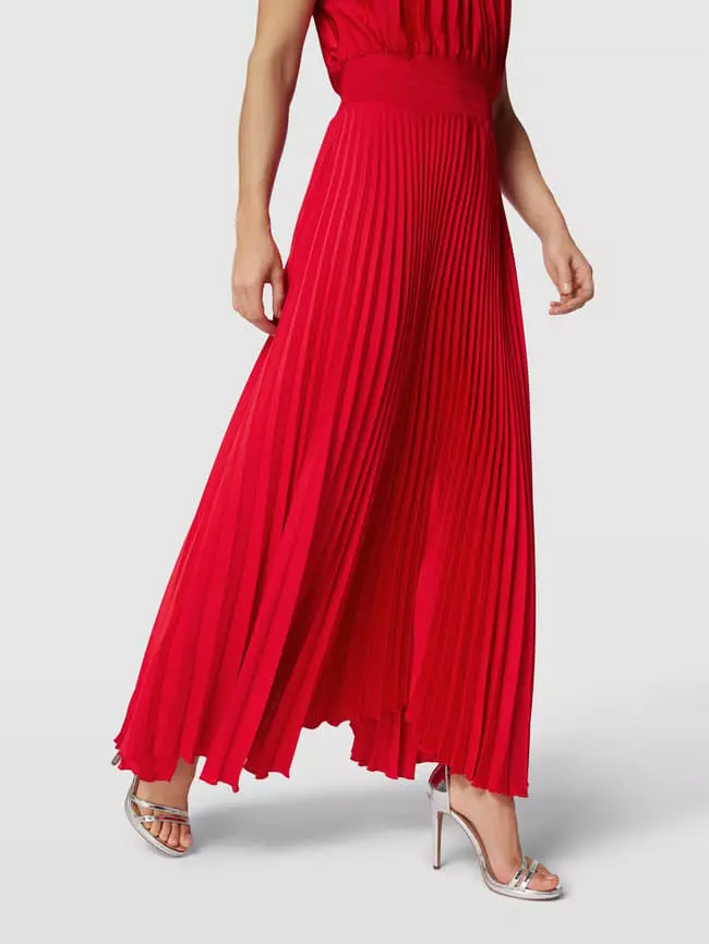 Mango Kleid Mit Plisseefalten Modell 'CANELA' - Rot 5 Mango Kleid Mit Plisseefalten Modell 'CANELA' - Rot – Bild 3