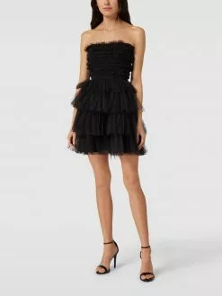 LACE & BEADS Cocktailkleid Mit Smok-Details - Schwarz