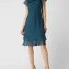 Christian Berg Cocktail Cocktailkleid Aus Chiffon - Petrol Meliert