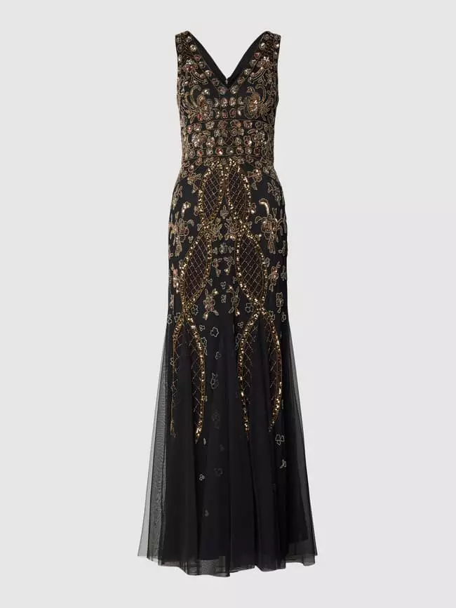 Adrianna Papell Abendkleid Mit Ziersteinbesatz - Schwarz 4 Adrianna Papell Abendkleid Mit Ziersteinbesatz - Schwarz – Bild 2