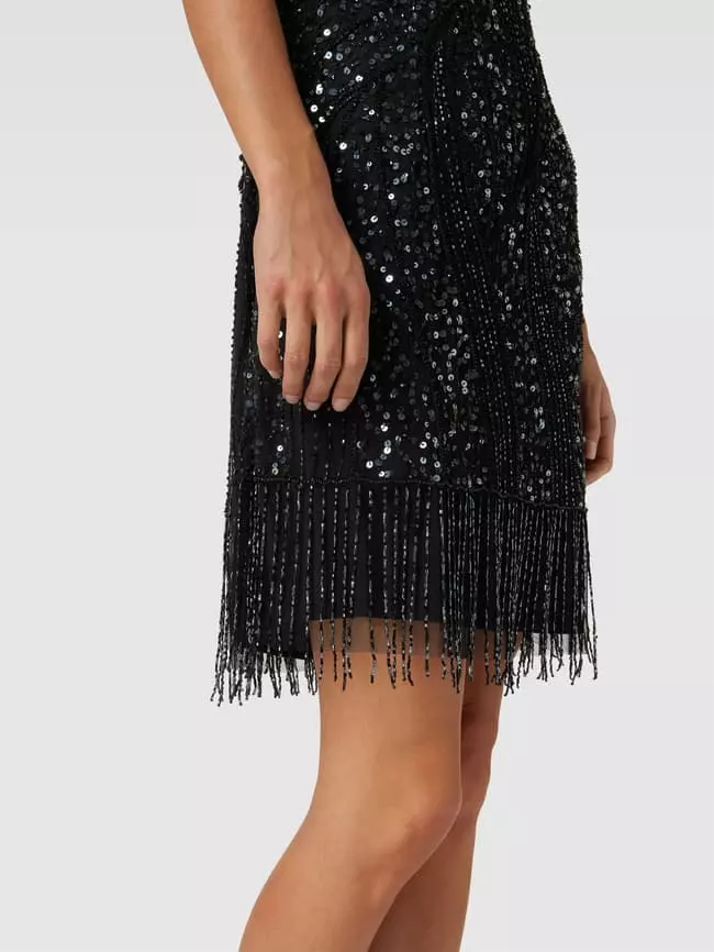 Adrianna Papell Cocktailkleid Mit Paillettenbesatz - Schwarz 5 Adrianna Papell Cocktailkleid Mit Paillettenbesatz - Schwarz – Bild 3