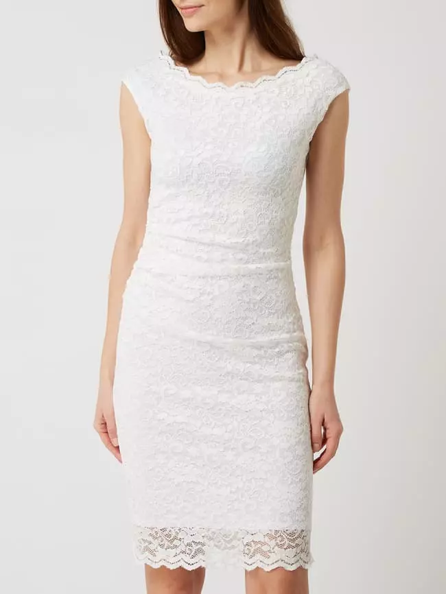 Swing Cocktailkleid Aus Floraler Spitze - Offwhite 6 Swing Cocktailkleid Aus Floraler Spitze - Offwhite – Bild 4