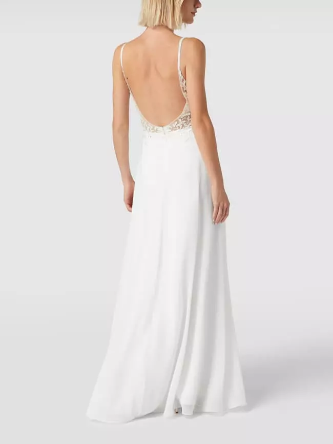 Luxuar Brautkleid Mit Floralem Zierbesatz - Offwhite 7 Luxuar Brautkleid Mit Floralem Zierbesatz - Offwhite – Bild 5