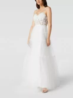 Unique Brautkleid Mit Floraler Stickerei - Weiß