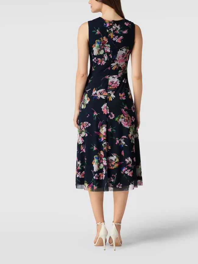 Swing Cocktailkleid Mit Floralem Allover-Muster - Marineblau 7 Swing Cocktailkleid Mit Floralem Allover-Muster - Marineblau – Bild 5
