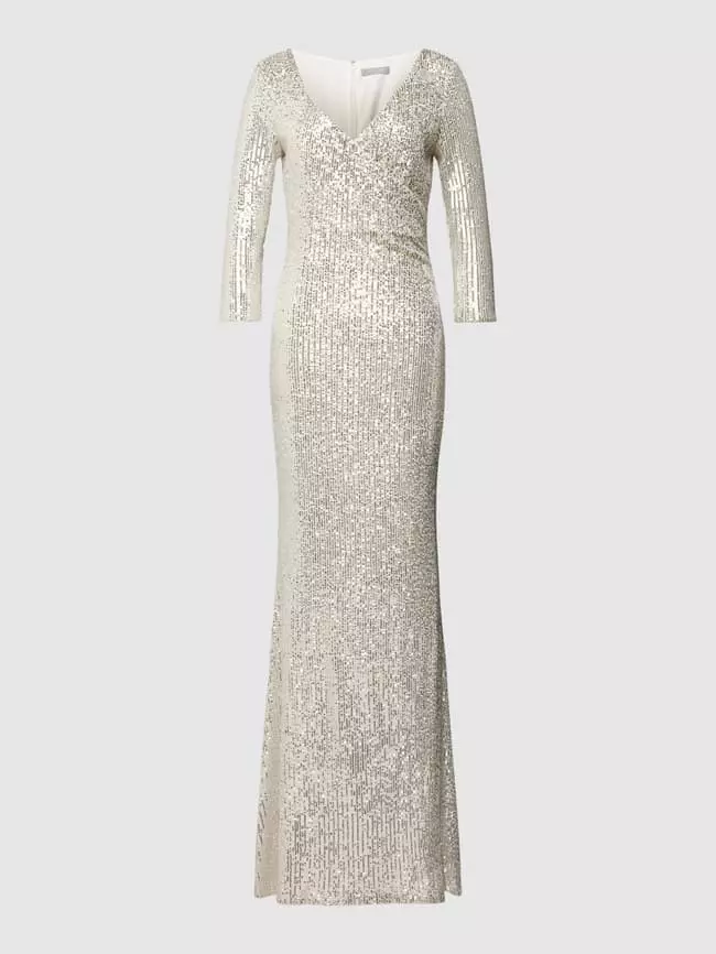 Christian Berg Cocktail Abendkleid Mit Paillettenbesatz - Sand 4 Christian Berg Cocktail Abendkleid Mit Paillettenbesatz - Sand – Bild 2