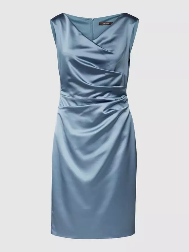 Vera Mont Cocktailkleid Mit Raffungen - Rauchblau 4 Vera Mont Cocktailkleid Mit Raffungen - Rauchblau – Bild 2