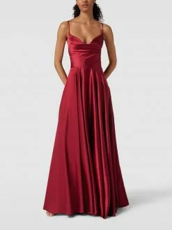 Luxuar Abendkleid Mit Herz-Ausschnitt - Dunkelrot
