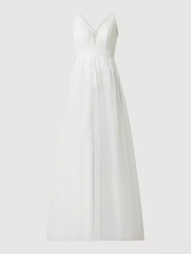 Luxuar Brautkleid Mit Stola - Offwhite 4 Luxuar Brautkleid Mit Stola - Offwhite – Bild 2