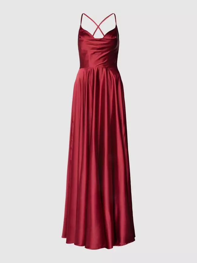Luxuar Abendkleid Mit Herz-Ausschnitt - Dunkelrot 4 Luxuar Abendkleid Mit Herz-Ausschnitt - Dunkelrot – Bild 2