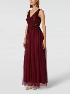 Lipsy Abendkleid Mit Paillettenbesatz - Kirschrot