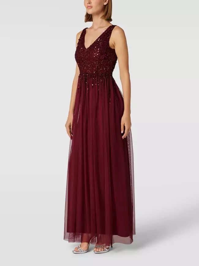 Lipsy Abendkleid Mit Paillettenbesatz - Kirschrot 3 Lipsy Abendkleid Mit Paillettenbesatz - Kirschrot