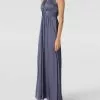 Jake*s Cocktail Abendkleid Mit Amerikanischem Ausschnitt - Rauchblau