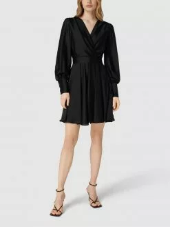 Swing Cocktailkleid Mit Taillengürtel - Schwarz