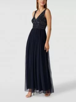 LACE & BEADS Abendkleid Mit Ziersteinen - Dunkelblau