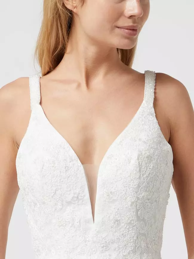 Luxuar Cocktailkleid Mit Herz-Ausschnitt - Offwhite 5 Luxuar Cocktailkleid Mit Herz-Ausschnitt - Offwhite – Bild 3