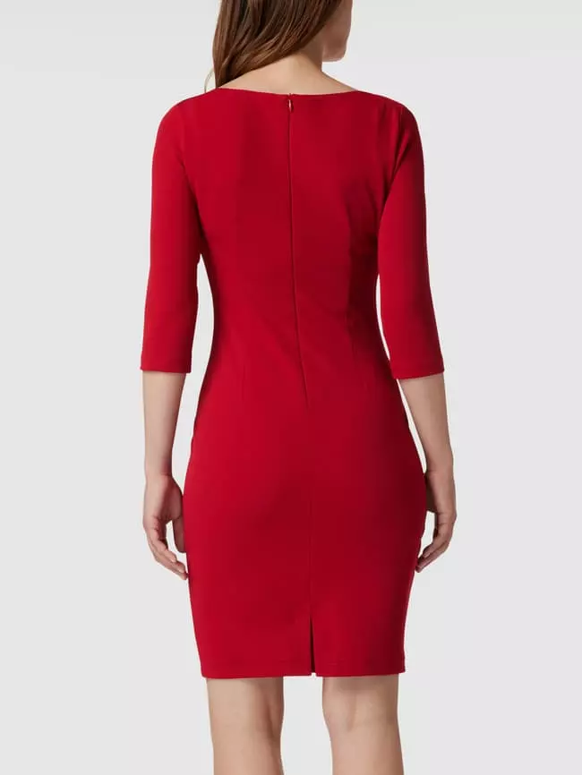 Paradi Cocktailkleid Mit 3/4-Ärmeln Und Raffungen - Rot 7 Paradi Cocktailkleid Mit 3/4-Ärmeln Und Raffungen - Rot – Bild 5