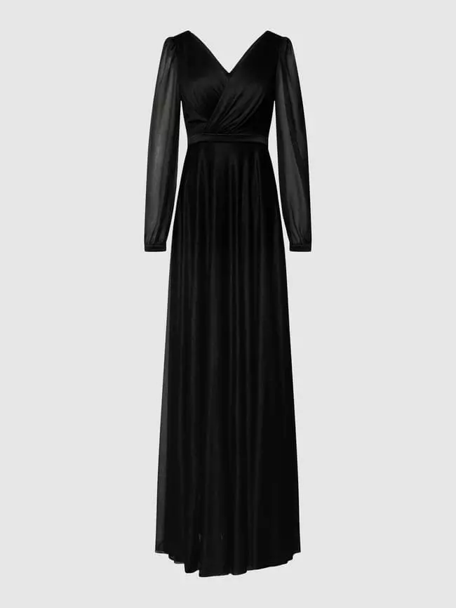 TROYDEN COLLECTION Abendkleid In Wickel-Optik - Schwarz 4 TROYDEN COLLECTION Abendkleid In Wickel-Optik - Schwarz – Bild 2