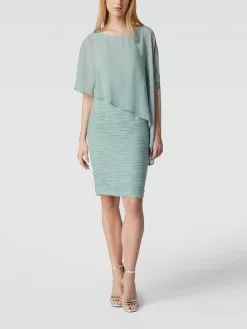 Swing Cocktailkleid Mit Asymmetrischem Cape - Mint