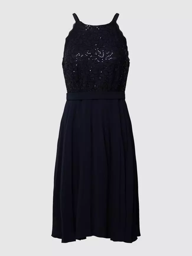 Jake*s Cocktail Cocktailkleid Mit Plisseefalten - Marineblau Meliert 4 Jake*s Cocktail Cocktailkleid Mit Plisseefalten - Marineblau Meliert – Bild 2