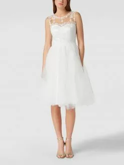 TROYDEN COLLECTION Brautkleid Mit Floraler Spitze - Weiß