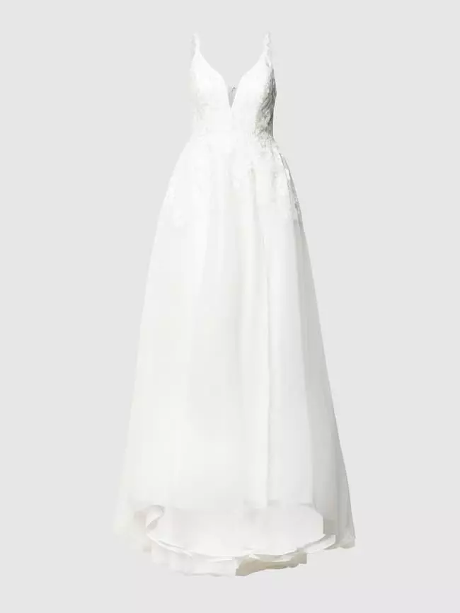Luxuar Brautkleid Mit Details Aus Spitze - Offwhite 4 Luxuar Brautkleid Mit Details Aus Spitze - Offwhite – Bild 2