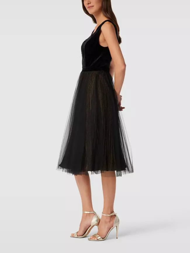 Unique Cocktailkleid Mit Herz-Ausschnitt - Schwarz 6 Unique Cocktailkleid Mit Herz-Ausschnitt - Schwarz – Bild 4