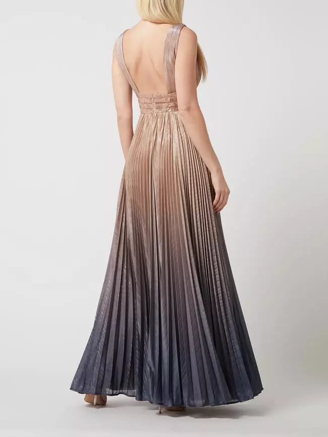 Luxuar Abendkleid Mit Plisseefalten - Metallic Rosa 7 Luxuar Abendkleid Mit Plisseefalten - Metallic Rosa – Bild 5
