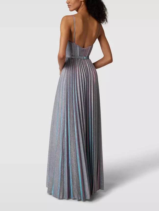 Laona Abendkleid Mit Plisseefalten - Silber 7 Laona Abendkleid Mit Plisseefalten - Silber – Bild 5