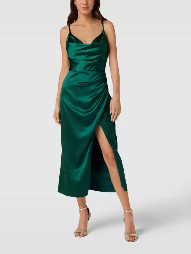 Luxuar Cocktailkleid In Wickel-Optik - Smaragdgrün 3 Luxuar Cocktailkleid In Wickel-Optik - Smaragdgrün
