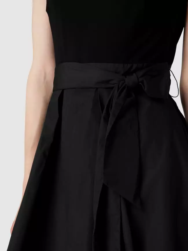 Lauren Ralph Lauren Knielanges Cocktailkleid Mit Taillengürtel Modell 'YURI' - Schwarz 5 Lauren Ralph Lauren Knielanges Cocktailkleid Mit Taillengürtel Modell 'YURI' - Schwarz – Bild 3
