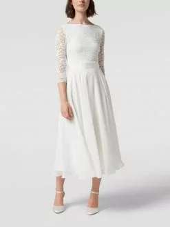 Formal Dress Geschäft 42 Swing Brautkleid Mit Floralen Stickereien - Offwhite