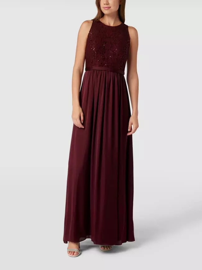 Jake*s Cocktail Abendkleid Mit Paillettenbesatz - Bordeaux Rot 3 Jake*s Cocktail Abendkleid Mit Paillettenbesatz - Bordeaux Rot