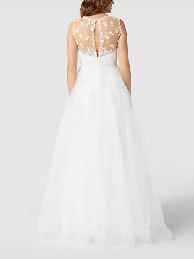TROYDEN COLLECTION Brautkleid Mit Floralen Stickereien - Weiß 7 TROYDEN COLLECTION Brautkleid Mit Floralen Stickereien - Weiß – Bild 5