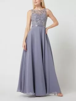 Luxuar Abendkleid Mit Pailletten - Bleu