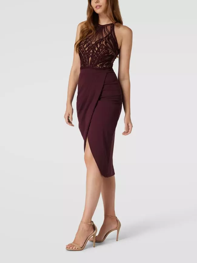 Lipsy Cocktailkleid Mit Zierbesatz - Bordeaux Rot 6 Lipsy Cocktailkleid Mit Zierbesatz - Bordeaux Rot – Bild 4