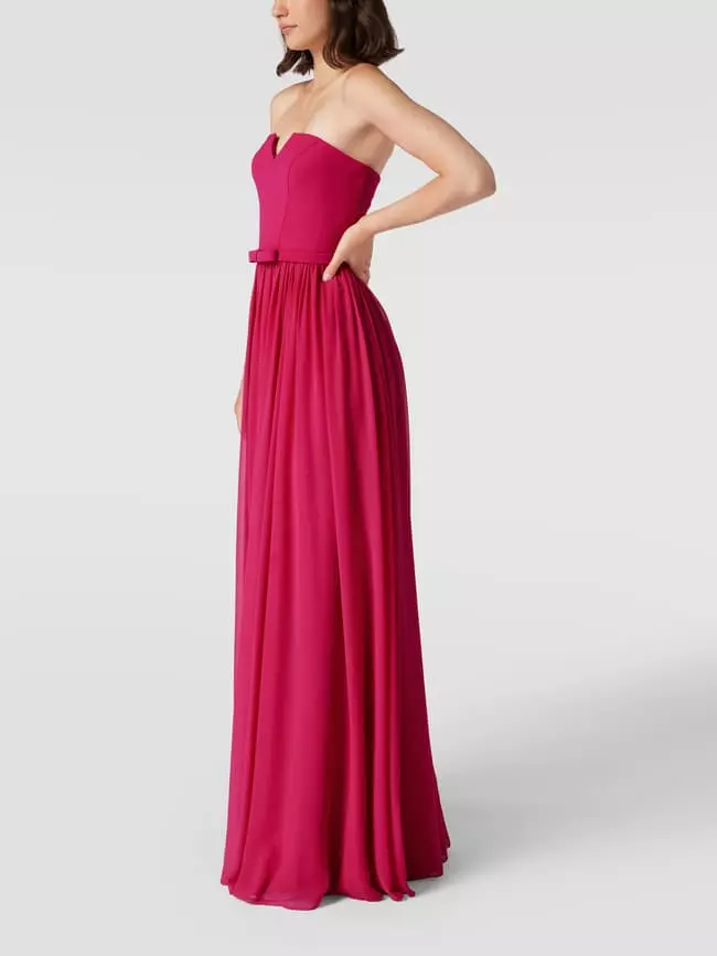 Vera Wang Bride Abendkleid Mit Taillenband Modell 'LEONTINE' - Fuchsia 6 Vera Wang Bride Abendkleid Mit Taillenband Modell 'LEONTINE' - Fuchsia – Bild 4