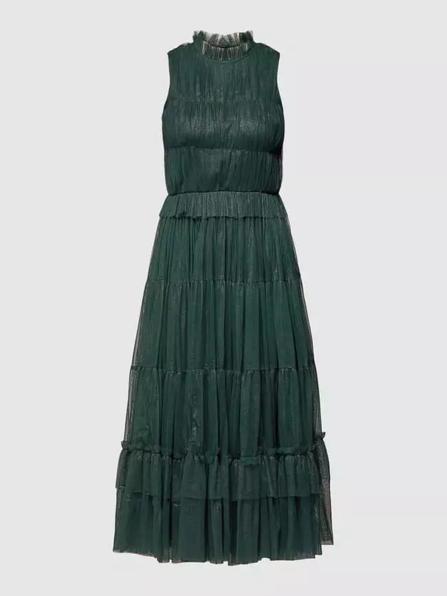 LACE & BEADS Cocktailkleid Mit Effektgarn - Dunkelgrün 4 LACE & BEADS Cocktailkleid Mit Effektgarn - Dunkelgrün – Bild 2