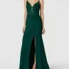 Mascara Abendkleid Mit Herz-Ausschnitt - Dunkelgrün