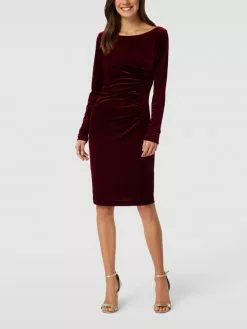 Paradi Cocktailkleid Aus Samt - Bordeaux Rot