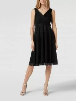 TROYDEN COLLECTION Cocktailkleid Mit Taillenpasse - Schwarz