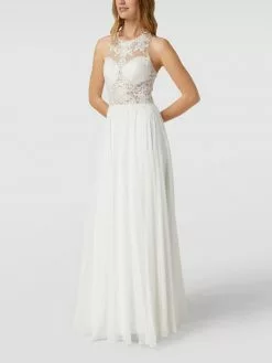 Mascara Brautkleid Mit Floraler Spitze - Offwhite