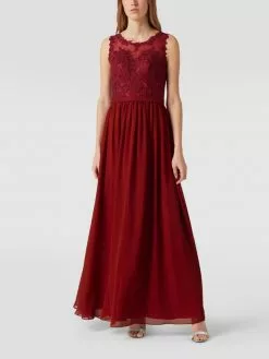 Mascara Abendkleid Mit Pailletten - Bordeaux Rot