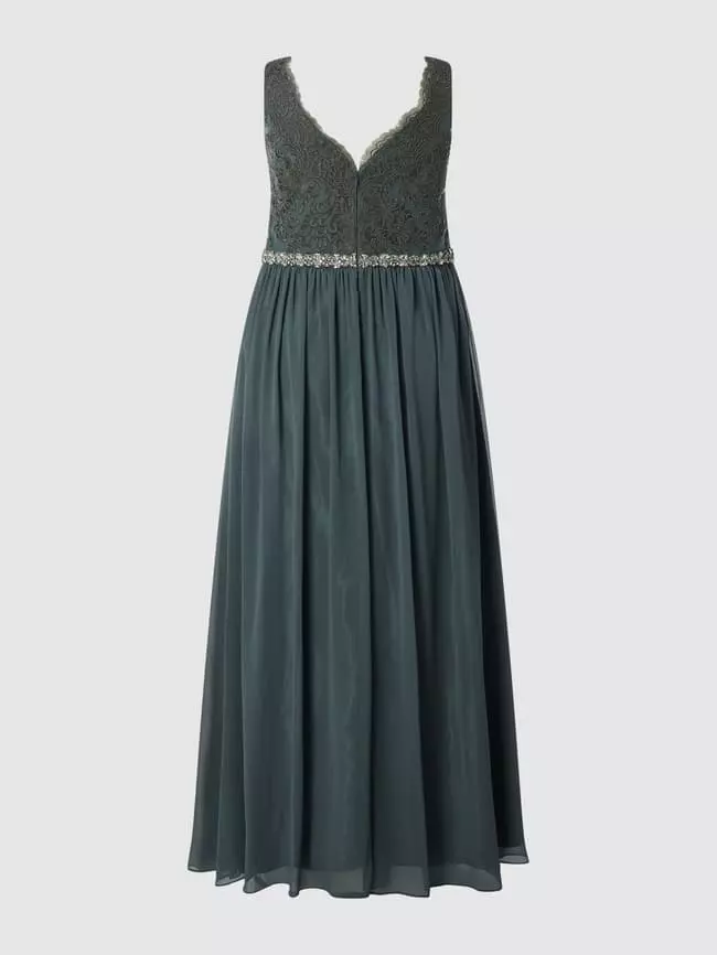 My Mascara Curves PLUS SIZE Abendkleid Aus Tüll Und Chiffon - Grün 7 My Mascara Curves PLUS SIZE Abendkleid Aus Tüll Und Chiffon - Grün – Bild 5